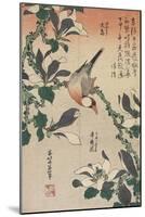 Java Sparrow and Magnolia, C. 1832-Katsushika Hokusai-Mounted Giclee Print