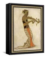 Javanese Dancer Drawing a Bow in a Highly Stylized Movement-Tyra Kleen-Framed Stretched Canvas