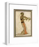 Javanese Dancer Drawing a Bow in a Highly Stylized Movement-Tyra Kleen-Framed Art Print