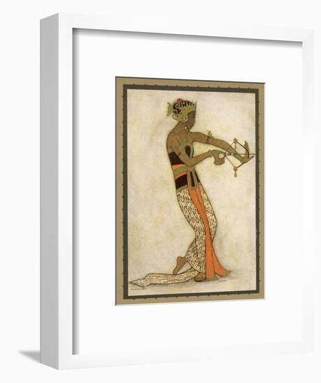 Javanese Dancer Drawing a Bow in a Highly Stylized Movement-Tyra Kleen-Framed Art Print