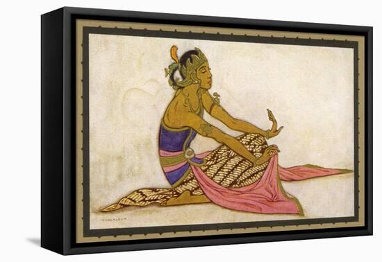 Javanese Dancer in a Seated Pose-Tyra Kleen-Framed Stretched Canvas