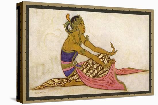 Javanese Dancer in a Seated Pose-Tyra Kleen-Stretched Canvas