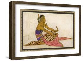 Javanese Dancer in a Seated Pose-Tyra Kleen-Framed Art Print