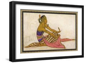 Javanese Dancer in a Seated Pose-Tyra Kleen-Framed Art Print