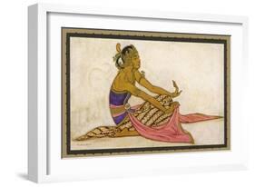 Javanese Dancer in a Seated Pose-Tyra Kleen-Framed Art Print