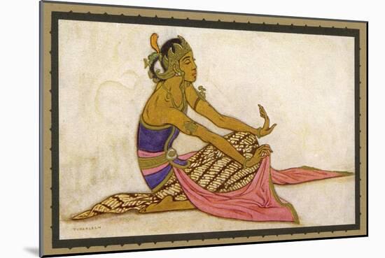 Javanese Dancer in a Seated Pose-Tyra Kleen-Mounted Art Print