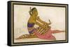 Javanese Dancer in a Seated Pose-Tyra Kleen-Framed Stretched Canvas