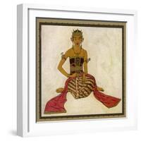 Javanese Dancer in a Seated Pose-Tyra Kleen-Framed Art Print