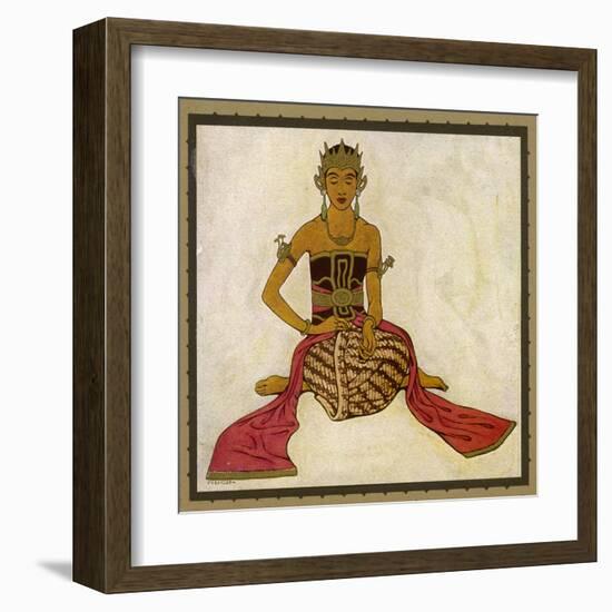 Javanese Dancer in a Seated Pose-Tyra Kleen-Framed Art Print