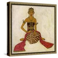 Javanese Dancer in a Seated Pose-Tyra Kleen-Stretched Canvas