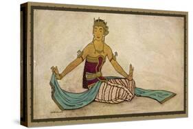 Javanese Dancer Performing the Female Style in a Seated Pose-Tyra Kleen-Stretched Canvas