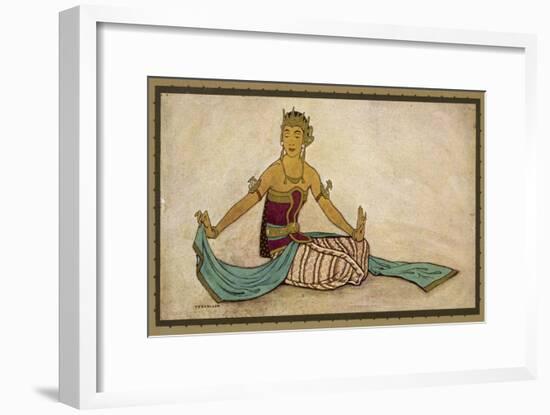 Javanese Dancer Performing the Female Style in a Seated Pose-Tyra Kleen-Framed Art Print