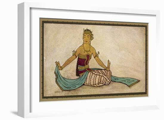 Javanese Dancer Performing the Female Style in a Seated Pose-Tyra Kleen-Framed Art Print