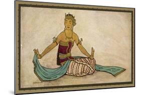 Javanese Dancer Performing the Female Style in a Seated Pose-Tyra Kleen-Mounted Art Print