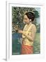 Javanese Girl Picking Coffee-null-Framed Art Print