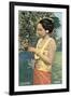 Javanese Girl Picking Coffee-null-Framed Art Print