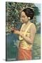 Javanese Girl Picking Coffee-null-Stretched Canvas