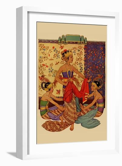 Javanese Girls Examne Fabric-null-Framed Art Print