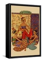 Javanese Girls Examne Fabric-null-Framed Stretched Canvas