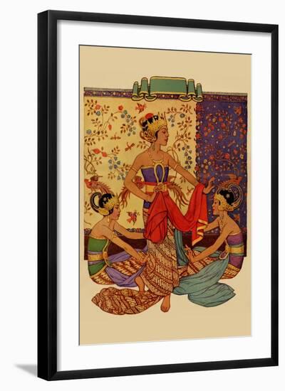 Javanese Girls Examne Fabric-null-Framed Art Print