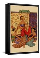 Javanese Girls Examne Fabric-null-Framed Stretched Canvas