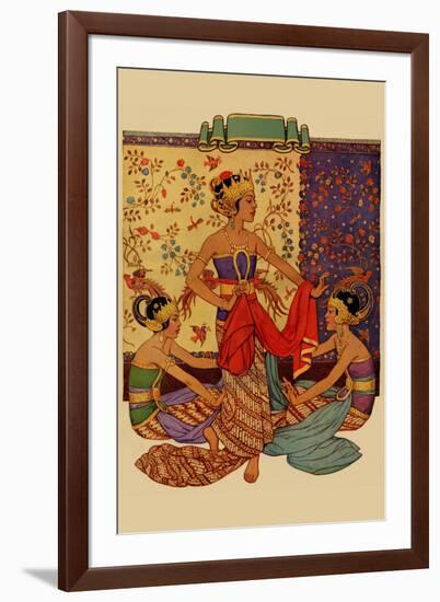 Javanese Girls Examne Fabric-null-Framed Art Print