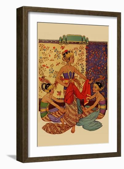 Javanese Girls Examne Fabric-null-Framed Art Print