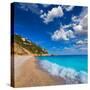 Javea Playa Ambolo Beach Xabia in Mediterranean Alicante Spain-Natureworld-Stretched Canvas