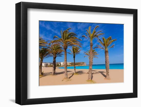 Javea Playa Del Arenal Beach in Mediterranean Alicante at Xabia Spain Palm Trees-holbox-Framed Photographic Print