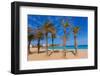 Javea Playa Del Arenal Beach in Mediterranean Alicante at Xabia Spain Palm Trees-holbox-Framed Photographic Print