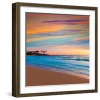 Javea Xabia El Arenal Beach Sunrise in Mediterranean Alicante Spain-Natureworld-Framed Photographic Print