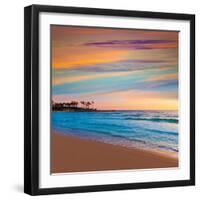 Javea Xabia El Arenal Beach Sunrise in Mediterranean Alicante Spain-Natureworld-Framed Photographic Print