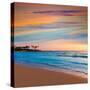 Javea Xabia El Arenal Beach Sunrise in Mediterranean Alicante Spain-Natureworld-Stretched Canvas