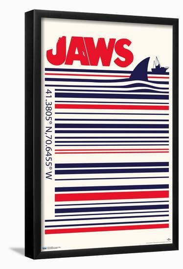 Jaws - Barcode-Trends International-Framed Poster