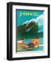 Jaws - Maui, Hawaii - Big Wave Surfing-Chas Allen-Framed Art Print