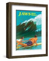 Jaws - Maui, Hawaii - Big Wave Surfing-Chas Allen-Framed Art Print