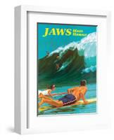 Jaws - Maui, Hawaii - Big Wave Surfing-Chas Allen-Framed Art Print