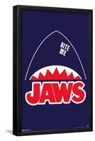 Jaws - Minimalist Logo-Trends International-Framed Poster