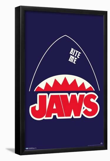 Jaws - Minimalist Logo-Trends International-Framed Poster