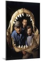 Jaws, Robert Shaw, Roy Scheider, Richard Dreyfuss, Directed by Steven Spielberg, 1975-null-Mounted Photo