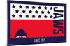 Jaws - Stars and Stripes-Trends International-Mounted Poster