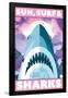 Jaws - Sun, Surf & Sharks-Trends International-Framed Poster