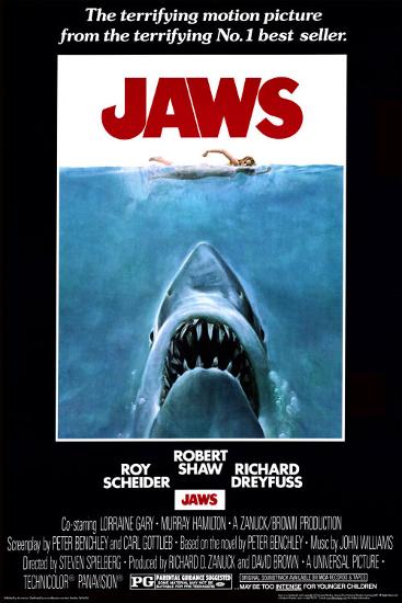 Jaws-null-Lamina Framed Poster