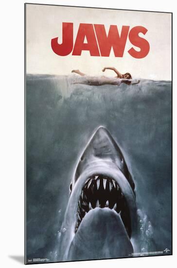 Jaws-null-Mounted Standard Poster