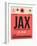 JAX Jacksonville Luggage Tag I-NaxArt-Framed Art Print