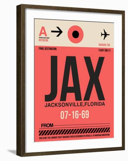 JAX Jacksonville Luggage Tag I-NaxArt-Framed Art Print