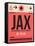 JAX Jacksonville Luggage Tag I-NaxArt-Framed Stretched Canvas