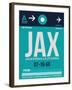 JAX Jacksonville Luggage Tag II-NaxArt-Framed Art Print