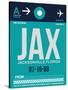 JAX Jacksonville Luggage Tag II-NaxArt-Stretched Canvas