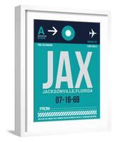 JAX Jacksonville Luggage Tag II-NaxArt-Framed Art Print